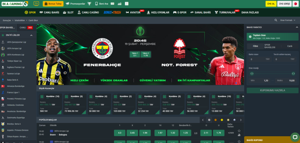 inagaming ana sayfası