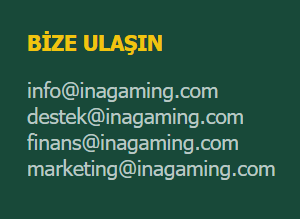 inagaming mail iletişim adresleri